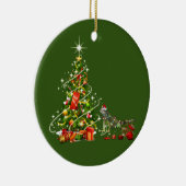 Iguanas met Pet LIGHTS Kerstmis Keramisch Ornament (Rechts)