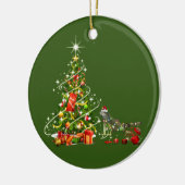 Iguanas met Pet LIGHTS Kerstmis Keramisch Ornament (Links)