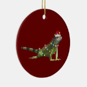 Iguanas met Petten kerst Keramisch Ornament (Rechts)