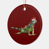 Iguanas met Petten kerst Keramisch Ornament (Links)