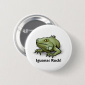 Iguanas Rock. Ronde Button 5,7 Cm (Voorkant /achterkant)