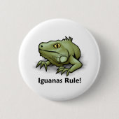 Iguanas Rule! Ronde Button 5,7 Cm (Voorkant)