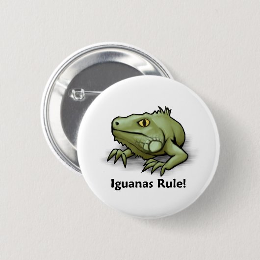 Iguanas Rule! Ronde Button 5,7 Cm (Voorkant /achterkant)