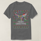 Iguanas Santa Hat Animal kerstboomverlichting T-shirt (Design voorkant)
