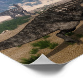 Iguanodon dinosaurs kudde aan de kust poster (Hoek)