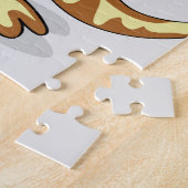 Iguanodon gekleed in een kosmonautenruimtepak. legpuzzel (Zijkant)