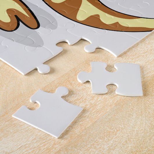 Iguanodon gekleed in een kosmonautenruimtepak. legpuzzel (Zijkant)