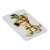 Iguanodon gekleed in een kosmonautenruimtepak. magneet (Rechterzijde)