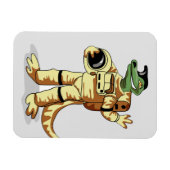 Iguanodon gekleed in een kosmonautenruimtepak. magneet (Horizontaal)