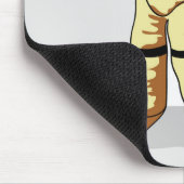 Iguanodon gekleed in een kosmonautenruimtepak. muismat (Hoek)