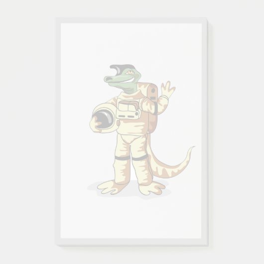 Iguanodon gekleed in een kosmonautenruimtepak. post-it® notes (Voorkant)