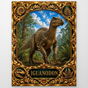 Iguanodon, Juweel-erfstuk Kunst Briefkaart