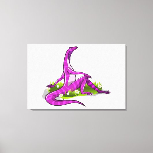 Iguanodon pronkt met haar natuurlijke schoonheid. canvas afdruk (Voorkant)