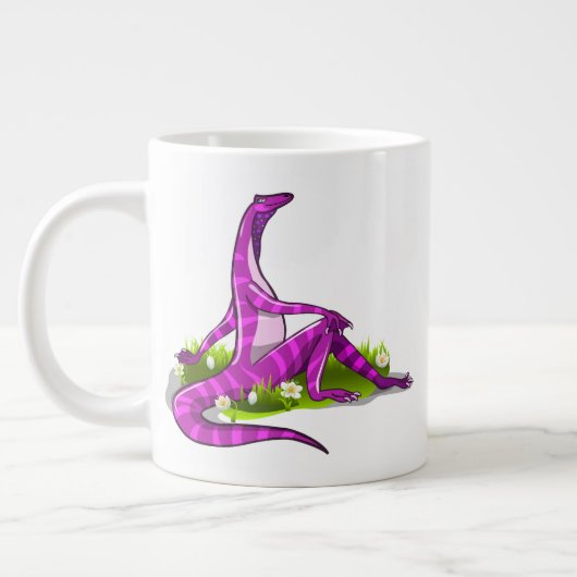 Iguanodon pronkt met haar natuurlijke schoonheid. grote koffiekop (Links)