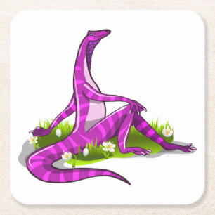 Iguanodon pronkt met haar natuurlijke schoonheid. kartonnen onderzetters