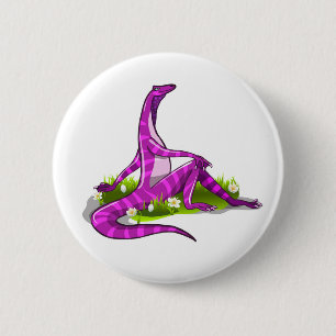 Iguanodon pronkt met haar natuurlijke schoonheid. ronde button 5,7 cm