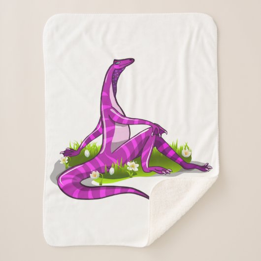 Iguanodon pronkt met haar natuurlijke schoonheid. sherpa deken (Voorkant)