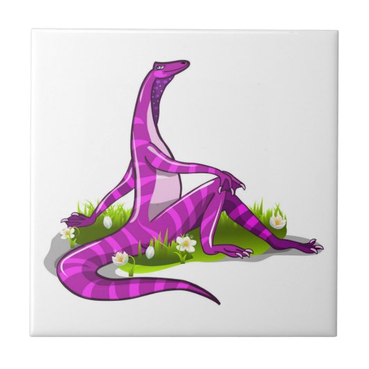 Iguanodon pronkt met haar natuurlijke schoonheid. tegeltje (Voorkant)