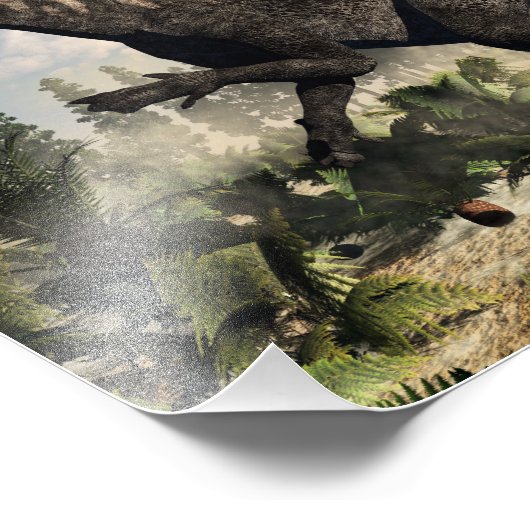 Iguanodon roaring - 3D rendering Foto Afdruk (Hoek)