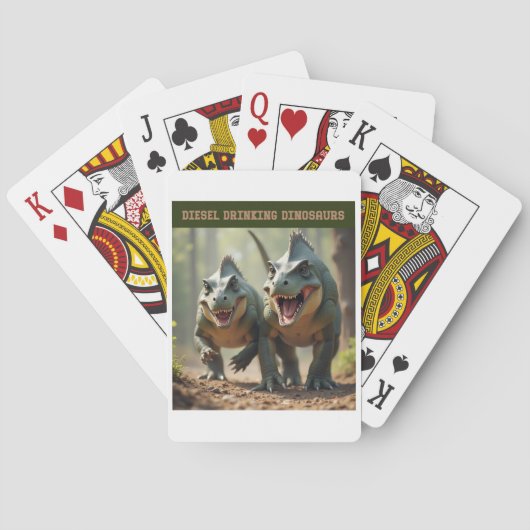 Iguanodons die grapjes maken pokerkaarten (Achterkant)