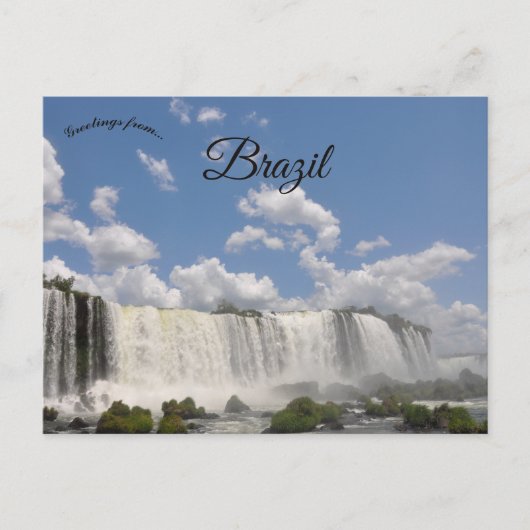 Iguassu Falls Brazil Briefkaart (Voorkant)