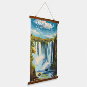 Iguassu Watervallen, Argentinië – Oude Reisposter  Hangend Wandkleed (Gebogen)