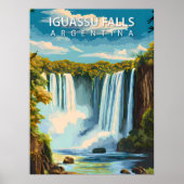 Iguassu Watervallen, Argentinië – Oude Reisposter  Poster (Voorkant)