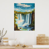 Iguassu Watervallen, Argentinië – Oude Reisposter  Poster (Keuken)