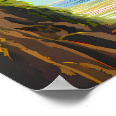 Iguassu Watervallen, Argentinië – Oude Reisposter  Poster (Hoek)