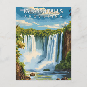 Iguassu Watervallen Argentinië Reis Vintage Briefkaart