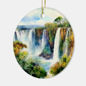 Iguazu Herfsten Argentinië Brazilië Waterverf Keramisch Ornament (Links)