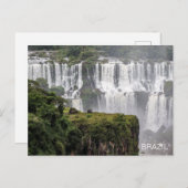 Iguazú-Herfsten Brazilië Briefkaart Watervalreis (Voorkant / Achterkant)