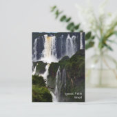 Iguazú-Herfsten Brazilië Briefkaart Watervalreis (Staand voorkant)