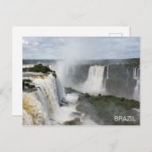 Iguazú-Herfsten Brazilië Briefkaart Watervalreis (Voorkant / Achterkant)