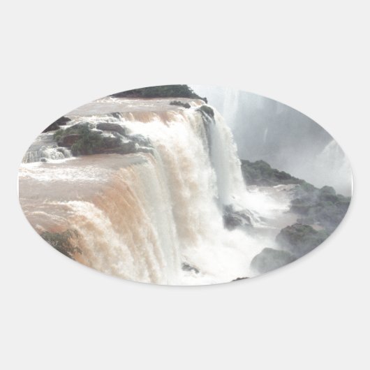 iguazu herfsten Brazill Ovale Sticker (Voorkant)