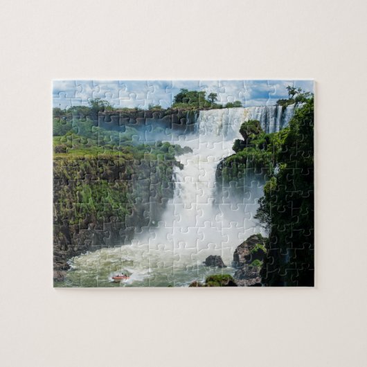 Iguazu-Herfsten omgeven door Oerwoud Legpuzzel (Horizontaal)