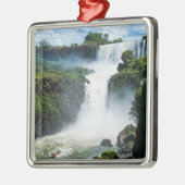 Iguazu-Herfsten omgeven door Oerwoud Metalen Ornament (Links)