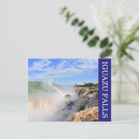 iguazu herfsten regenboog briefkaart (Staand voorkant)
