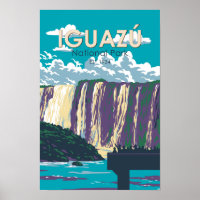 Iguazu Nationaal Park Argentinië Reis Kunst Vintag