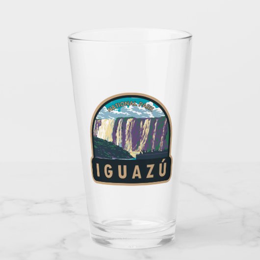 Iguazu National Park Argentinië Travel Art Vintage Glas (Voorkant)