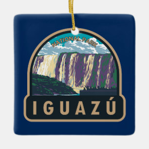 Iguazu National Park Argentinië Travel Art Vintage Keramisch Ornament