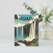 Iguazu National Park Travel Poster Briefkaart (Staand voorkant)