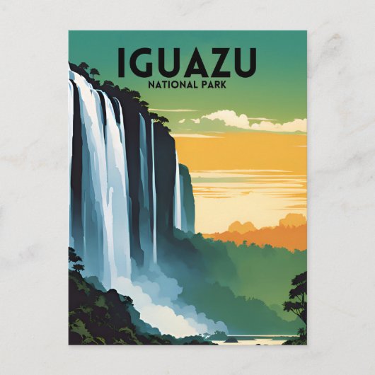 Iguazu National Park Vintage Briefkaart (Voorkant)