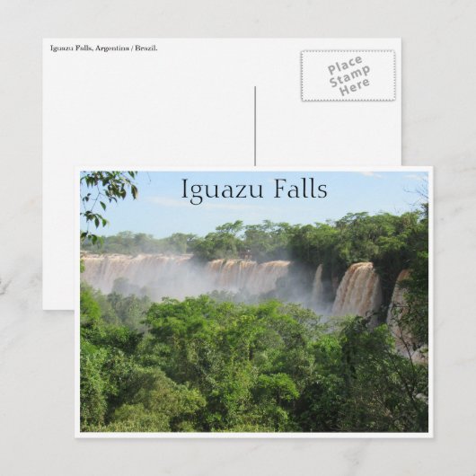 iguazu vista briefkaart (Voorkant / Achterkant)