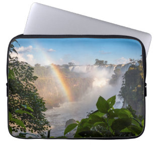Iguazú Waterfall with Rainbow, Argentina Laptop Sleeve
