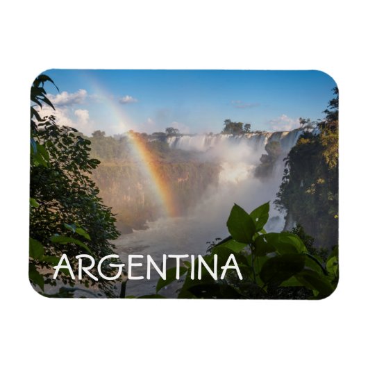 Iguazú Waterfall with Rainbow, Argentina Magneet (Horizontaal)