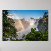 Iguazú Waterfall with Rainbow, Argentina Poster (Voorkant)