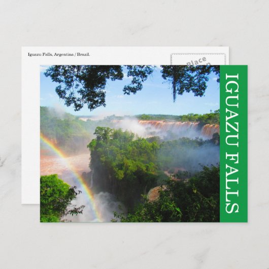 iguazu waterval regenboog briefkaart (Voorkant / Achterkant)