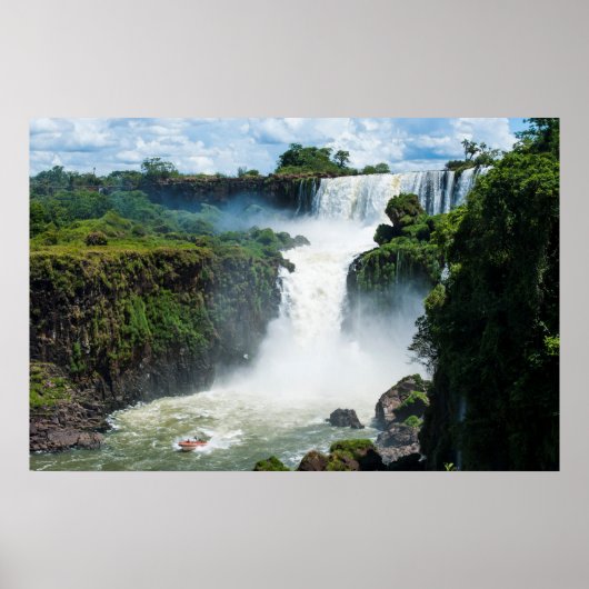 Iguazu Watervallen Omringd Door Jungle Poster (Voorkant)