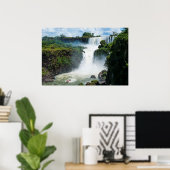 Iguazu Watervallen Omringd Door Jungle Poster (Thuiskantoor)